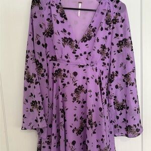Free People Purple Floral Mini Dress